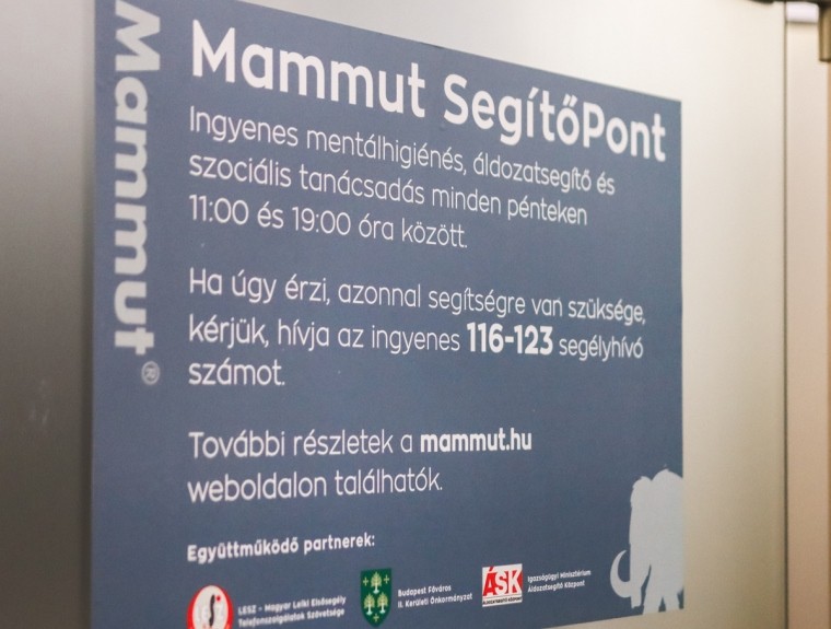 SegítőPont nyílt a Mammutban a Lelki Egészség Világnapján