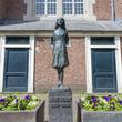 Statue of Anne Frank pictured in Amsterdam (the Netherlands) serving as a permanent reminder to the Jews who were murdered by the Nazis during World War Two, pictured on 27 May 2024. The statue was created in 1977 by then-mayor Ivo Samkalden and Anness father Otto.