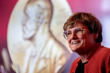 BUDAPEST, HUNGARY - OCTOBER 11: Katalin Kariko speaks to the media during a press conference at the building of the Hungarian Academy of Sciences on October 11, 2023 in Budapest, Hungary. Hungarian-American biochemist Katalin Kariko, a Professor at the University of Pennsylvania and Research Professor at the University of Szeged, was awarded the Nobel Prize in Medicine 2023 along with Drew Weissman of the United States for their research that led directly to the first mRNA vaccines to fight COVID-19. (Photo by Janos Kummer/Getty Images)