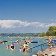 SIOFOK, HUNGARY - JULY 30. 2016 balatoni strand