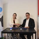 Mészáros Antónia, az UNICEF Magyarország ügyvezető igazgatója és Dr. Velkey György János, a Bethesda Gyermekkórház főigazgatója