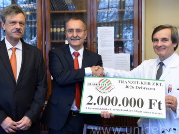 Újabb adomány a beteg gyerekeknek Debrecenben