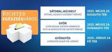 Richter Egészségváros: Sátoraljaújhely, Győr, Gyöngyös